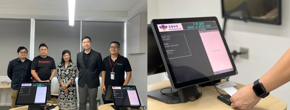 Pin Hwa High School cashless canteen management system implementation by QubeApps