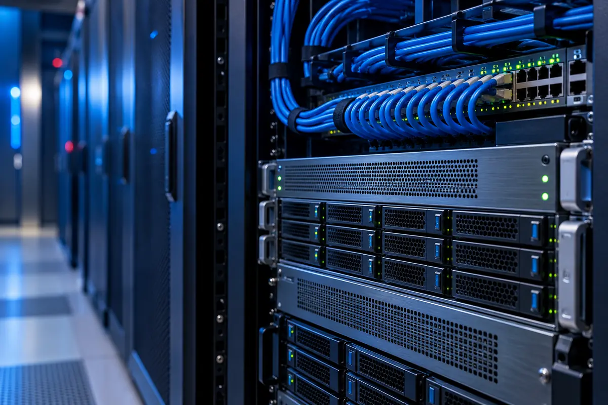 Data Centre Infrastructure with Organised Server Racks